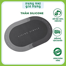Thảm Lót Sàn SiLiCon Siêu Hút Nước Miếng Lót Sàn Chùi Chân Cao Cấp Chống Trơn Trượt