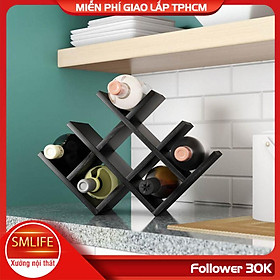 Mua Kệ rượu gỗ hiện đại SMLIFE Amber