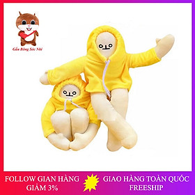Gấu bông người chuối trầm cảm, quà tặng thú nhồi bông chuối suy tư đáng yêu