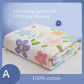 Chăn mỏng mùa thu đông mát mẻ chất liệu 100% cotton nguyên chất mềm mại