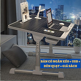 Mua Bàn Học Thông Minh Gấp Gọn Đa Năng - Bàn làm việc kèm Đèn quạt  cổng sạc USB tiện ích