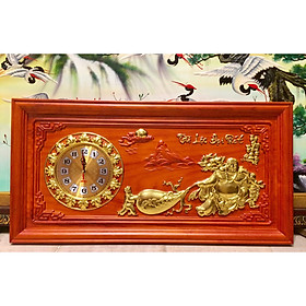 Tranh gỗ hương đỏ đồng hồ , Tấn tài tấn lộc -Tài lộc đại phát - Tài lộc