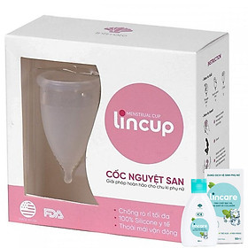 Bộ sản phẩm cốc nguyệt san Lincup + tặng kèm dung dịch vệ sinh phụ nữ