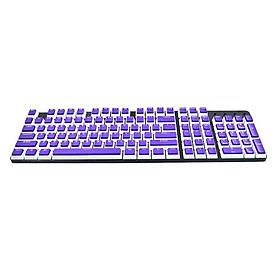 Pudding Keycaps Set, 104Keys Double Color PBT Keycap Set for Mechanical Keyboard(Keycaps only, keyboard is NOT included.)