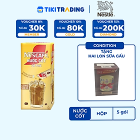 Nước cốt cà phê NESCAFÉ - CÀ PHÊ SỮA ĐÁ (hộp 5 gói)