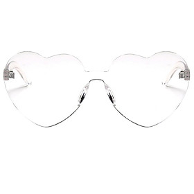Womens Rimless Clear Candy Color Glasses Transparent Mirror Fashion Sunglasses