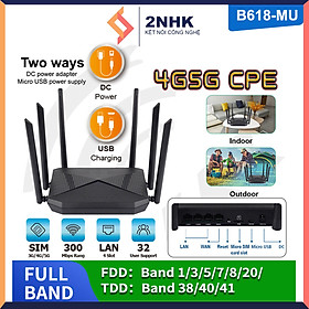 Mua Bộ phát wifi từ sim 4G 5G B618 có 4 cổng WAN/LAN  6 ăngten siêu khỏe  ổn định sử dụng mọi loại sim - Hàng chính hãng/Hàng nhập khẩu
