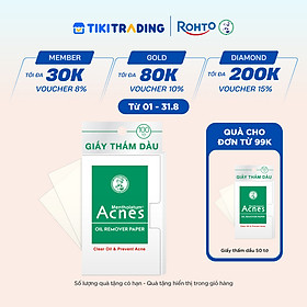 Giấy thấm dầu kiểm soát nhờn, ngừa mụn Acnes Oil Remover Paper 100 tờ