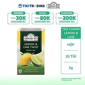 Trà chanh Lemon & lime Ahmad tea Hộp 40g (20 túi nhôm)