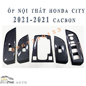 Ốp Nội Thất Honda City 2021 Hàng Nhựa Vân Cacbon Cao Cấp