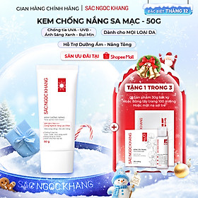Kem chống nắng Sắc Ngọc Khang 50g giúp chống nắng hiệu quả với chỉ số SPF50, PA++++