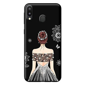 Ốp in cho Samsung Galaxy M20 Cô Gái Váy Xám - Hàng chính hãng