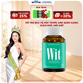 [Hộp 30v] Viên Uống Bổ Mắt WIT Ecogreen Giảm Mỏi Mắt, Tăng Cường Thị Lực Mắt Cho Bé Và Người Lớn
