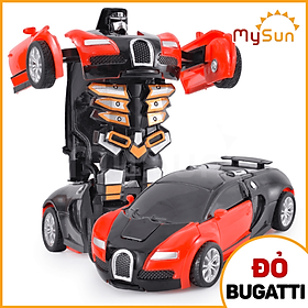 Xe ô tô biến hình robot rô bốt đồ chơi mô hình oto cho bé MySun