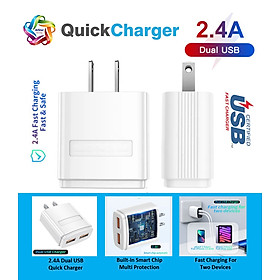 Mua  AiStar  Bộ Sạc Nhanh 2.4A 2xUSB cho Samsung Xiaomi OPPO Huawei Vivo Realme