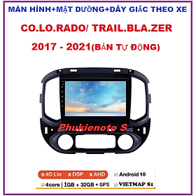 Màn hình dvd androi 9IN  ram1G-rom32G kèm mặt dưỡng cho xe Colo.rado/trailb.lazer bản tự động 2017-2021,màn lắp sim 4G-phát wifi ram1G-rom32G hỗ trợ TIẾNG VIỆT tích hợp vô lăng điều khiển giọng nói Màn hình xe Colorado màn hình android, có hỗ trợ lắp đặt.