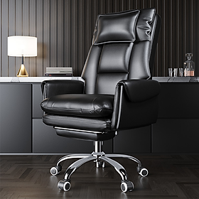Mua Ghế boss  Ghế giám đốc bọc da PU cao cấp có gác chân  ghế xoay văn phòng tuỳ chỉnh độ cao có gác chân