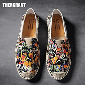 LCRTZKG THEAGRANT Giày đế bằng nam Vintage Canvas Sneaker truyền thống Trung Quốc Pedick Pedick Man MFS3013