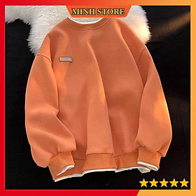 Áo sweater nam nữ dài tay phom rộng, Áo sweater form rộng nam nữ cổ tròn AD02 - MINHSTORE66