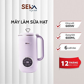 Máy làm sữa hạt mini SEKA SK320 [Tím Nhạt] - 600ml - 600W - 5 chức năng - Hàng chính hãng