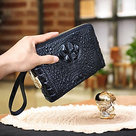 Kẹp nách Da cá sấu 2 khóa số bảo mật siêu tiện lợi. Size lớn!