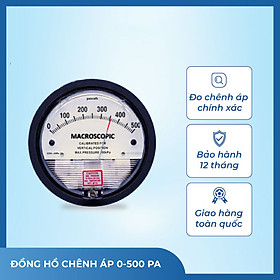 Mua Đồng hồ chênh áp Macroscopic dải đo 0-500Pa