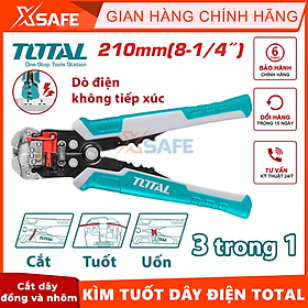 Kìm tuốt dây điện tự động TOTAL THT15246 3 chức năng tuốt, cắt, uốn dây điện đồng và nhôm - chính hãng - xsafe