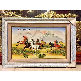 Mua Tranh gốm sứ Mã đáo thành công - G087