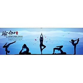 (HCM)Tranh dán tường 3d trang trí decor lớp tập yoga tích hợp sẵn keo(có in theo yêu cầu)