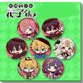 Combo 7 huy hiệu cài áo JIBAKU SHOUNEN HANAKO-KUN - ÁC MA NHÀ XÍ HANAKO anime ver MA QUỶ chibi