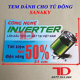 Tem dành cho tủ đông các loại- Loại SANAKY lớn mẫu 2