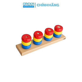 Đồ chơi trẻ em Oreka Montessori Khay phân loại các Bảng hình tròn kiểu 1 - 0190900