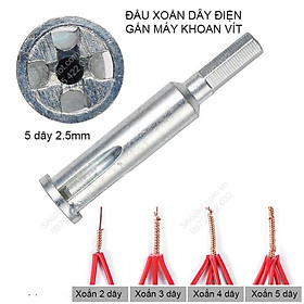 Mua ĐẦU XOẮN NỐI DÂY ĐIỆN GẮN MÁY KHOAN VÍT  LOẠI 2-5 DÂY 1-2.5MM2 DXD5