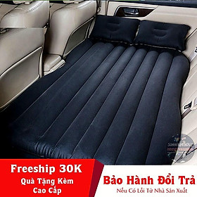 Đệm hơi cao cấp trên ô tô tặng kèm bơm điện, 2 gối và bộ miếng vá