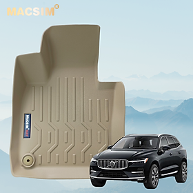 Thảm lót sàn xe ô tô VOLVO XC60 2018+ đến nay Nhãn hiệu Macsim chất liệu nhựa TPV  màu be.