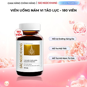 Viên uống đẹp da - chống lão hóa - nám sạm tàn nhan Sắc Ngọc Khang Vi Tảo Lục Hộp 180 Viên