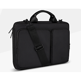 Túi xách chống sốc macbook và laptop 13.3 -14,1 và 15,6 inh cao cấp phong cách mới - đen size 15 -15.6inh