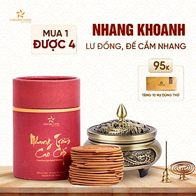 Mua Combo nhang khoanh trầm hương cao cấp Thiên Mộc Hương hộp 40 nụ hương trầm xông thơm nhà  văn phòng