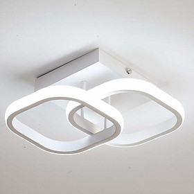 Đèn trần LED hiện đại trong một phòng, ánh sáng trần acrylic 22W trần đen vuông cho phòng ngủ phòng khách hành lang màu trắng lạnh (trắng) - 242411cm