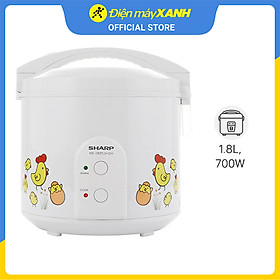 Nồi cơm điện nắp gài Sharp 1.8 lít KS-183TJV-CH - Hàng chính hãng