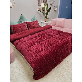 Mua Chăn Lông Cừu Chữ Vạn Chữ Thập Dày 3 Lớp Nặng 3 5kg - Lông Chăn Mềm Mịn- Hàng Loại 1- Chính Hãng MINNIIN