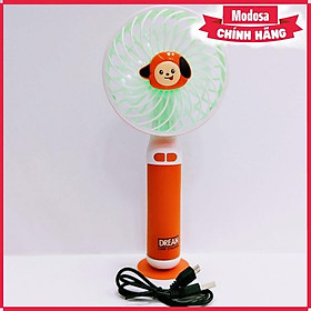 Mua Quạt Mini Modosa Cầm Tay Đèn Led Cute Number 3022 - Màu Ngẫu Nhiên  - Hàng Chính Hãng