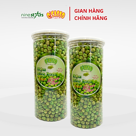 Đậu hòa lan sấy giòn vị muối ocasso hộp nắp thiếc
