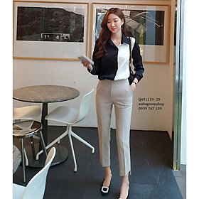 Q491219  ÁO SƠ MI NỮ LỤA THIẾT KẾ