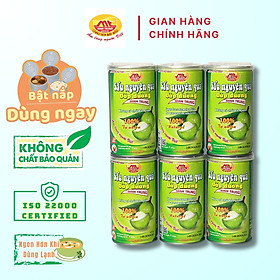 Sấu Nguyên Quả Ướp Đường 365g - Combo 6 Lon Sấu 6