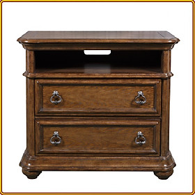 Mua Tủ 2 ngăn kéo kèm ngăn hở Tundo màu gỗ 122 x 46 x 107 cm