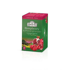 TRÀ XANH AHMAD ANH QUỐC - LỰU & MÂM XÔI (40g) - Raspberry & Pomegranate - Sự kết hợp hoàn hảo