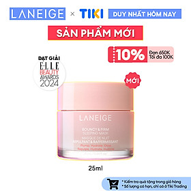 Mặt Nạ Ngủ Laneige Bouncy & Firm Sleeping Mask 25ml tăng cường collagen và làm săn chắc da