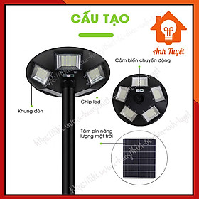 Mua Đèn năng lượng mặt trời sân vườn  công viên UFO công suất 250W siêu sáng chống nước - Hàng chính hãng