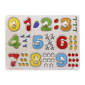 Combo 4 bộ Bảng Gỗ Ghép Hình Có Núm